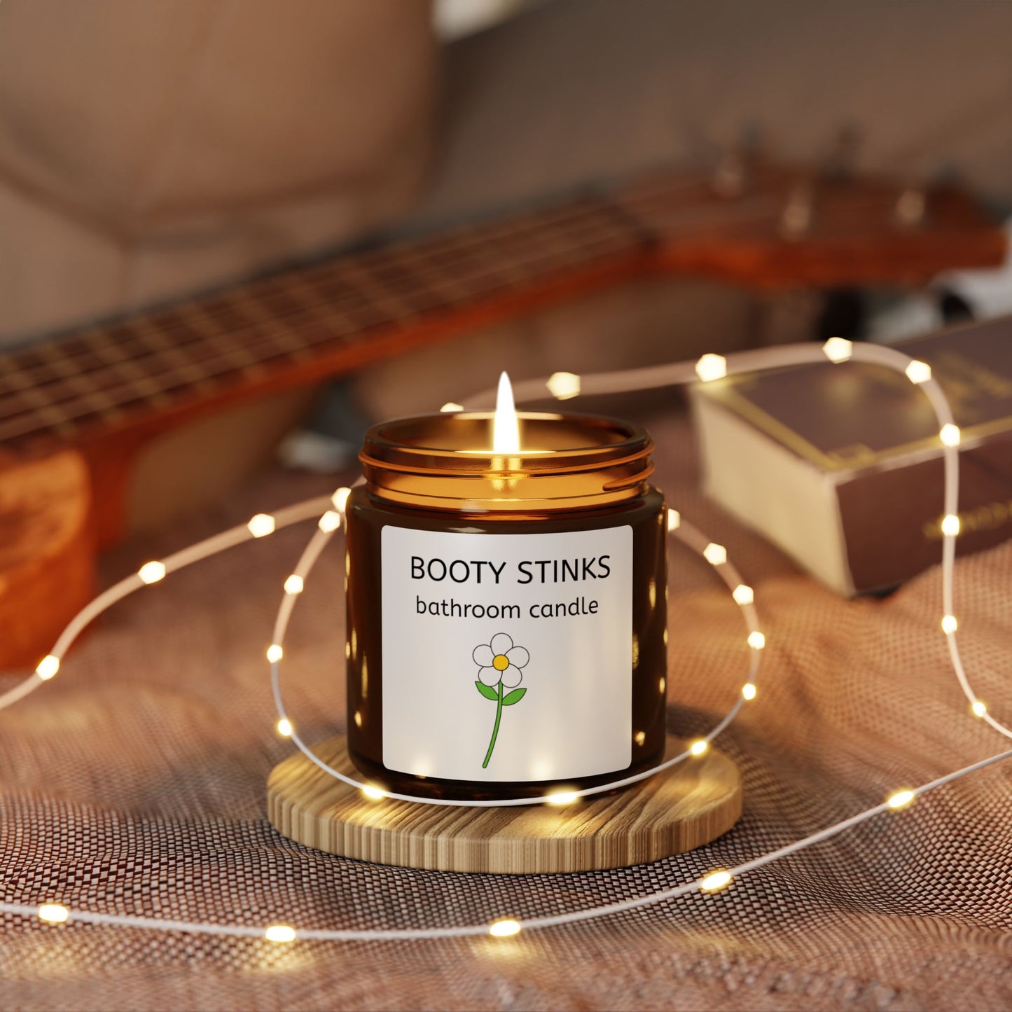Scented Soy Candle (Multi-Size, Amber Jar)