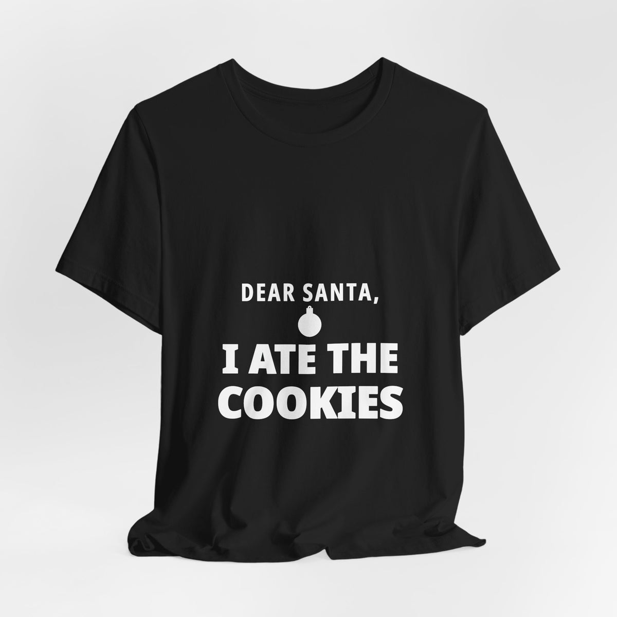 Dear Santa I Ate the Cookies funny Christmas t-shirt, black – product photo 4